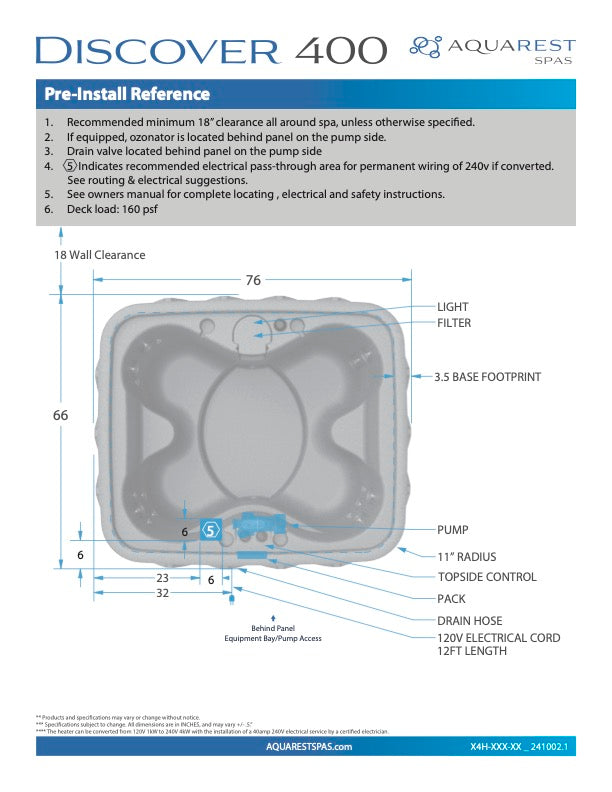 DISCOVER Standard 400 – Shop AquaRest